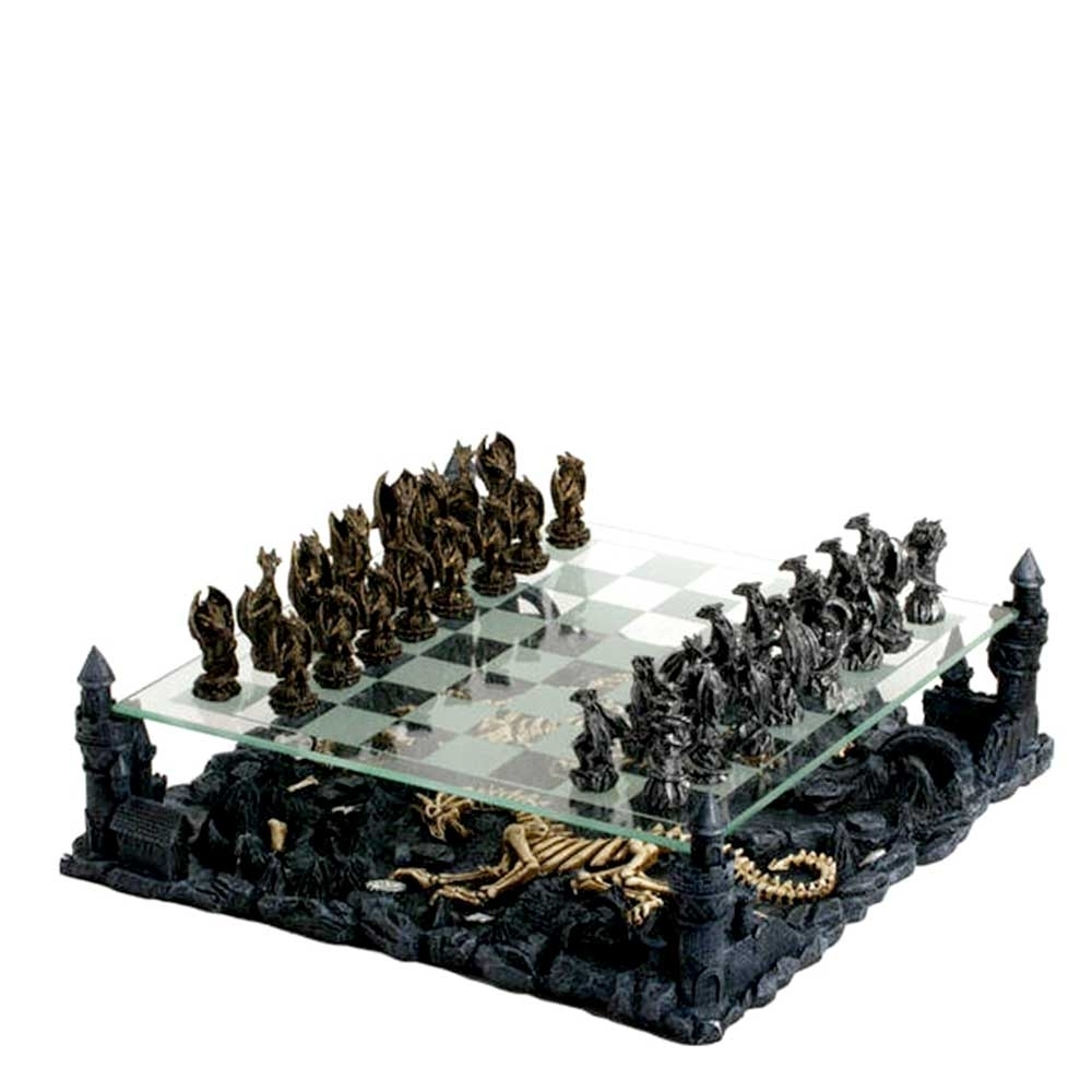 Metal Collectible Chess Set - DRAGON