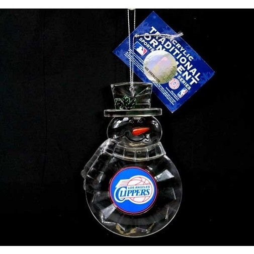 Los Angeles Clippers NBA Acrylic Traditional Snowman Ornament