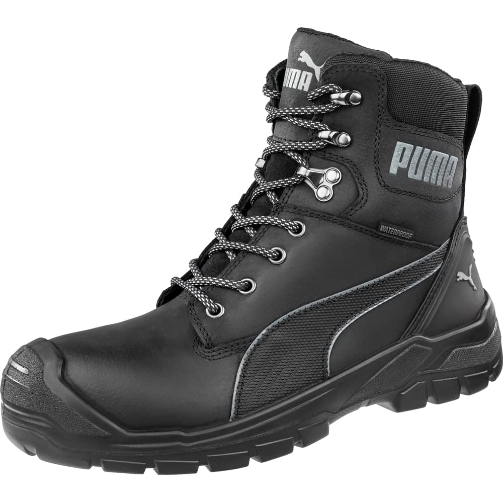 PUMA Safety Men's 7 Conquest CTX High Composite Toe Slip Resistant Waterproof Work Boot Black - 630735 ONE SIZE BLACK - BLACK, 12