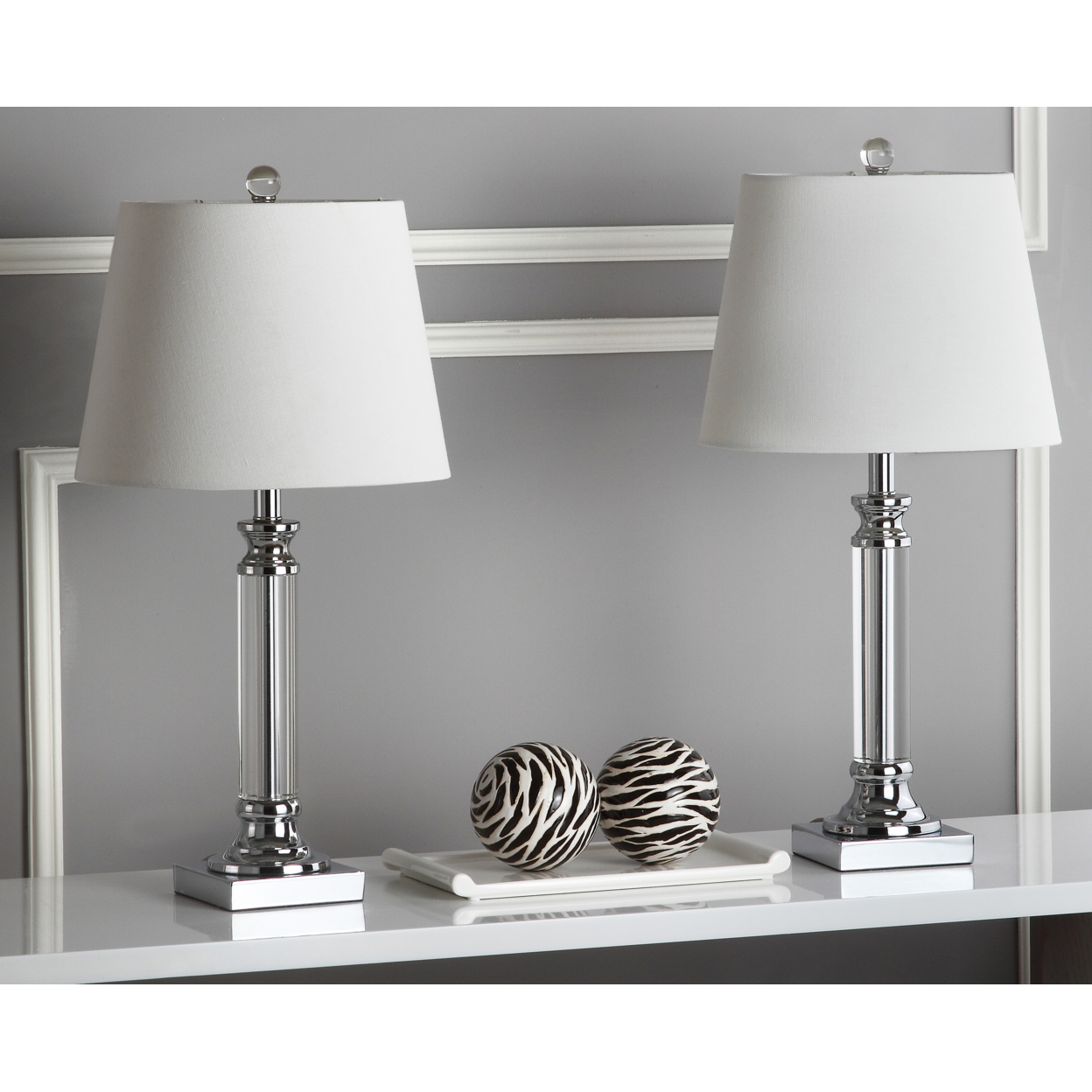 SAFAVIEH Zara Crystal Table Lamp (Set Of 2) , Crystal ,
