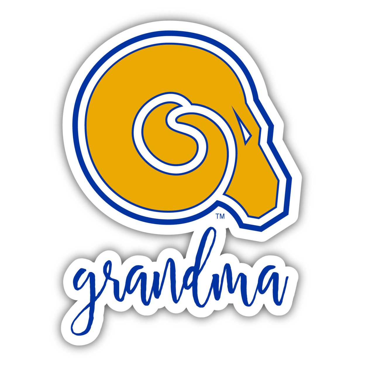 Albany State University 4 Inch Proud Grand Mom Die Cut Decal