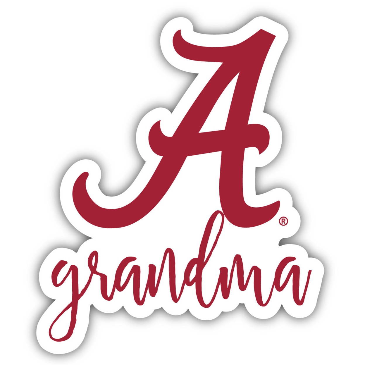 Alabama Crimson Tide 4 Inch Proud Grand Mom Die Cut Decal
