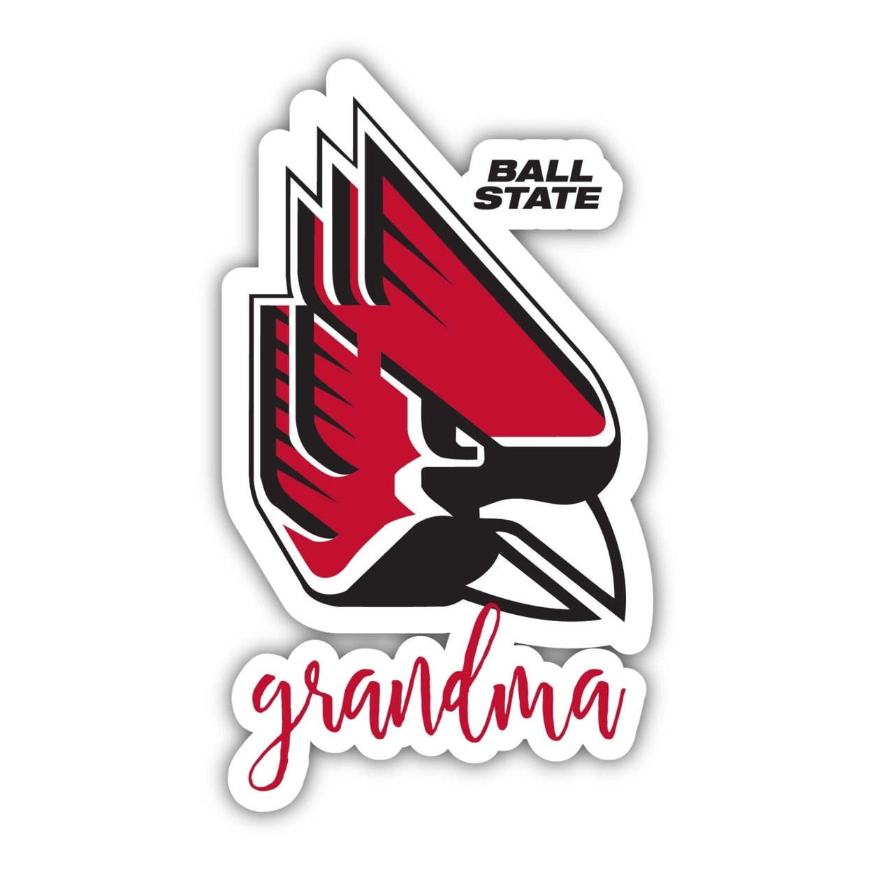 Ball State University 4 Inch Proud Grand Mom Die Cut Decal