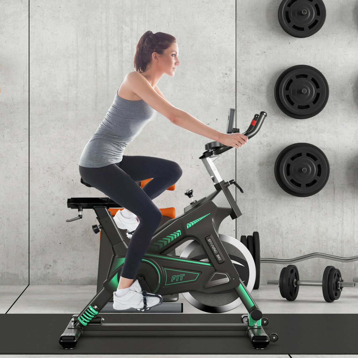 Stationary Exercise Bike Cycling Bike W/33Lbs Flywheel Home Fitness Gym Cardio