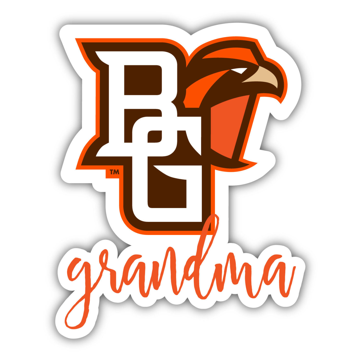 Bowling Green Falcons 4 Inch Proud Grand Mom Die Cut Decal