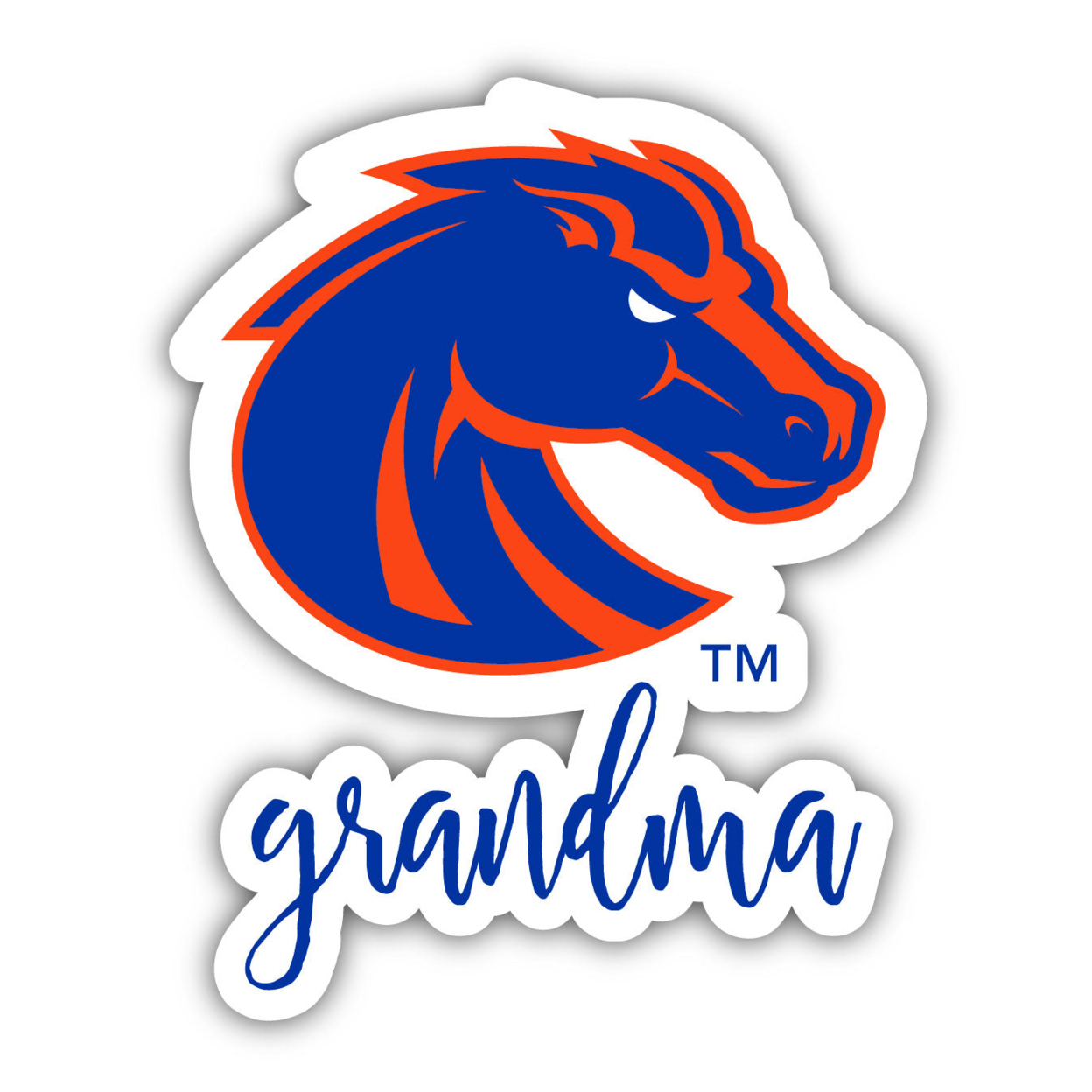 Boise State Broncos 4 Inch Proud Grand Mom Die Cut Decal