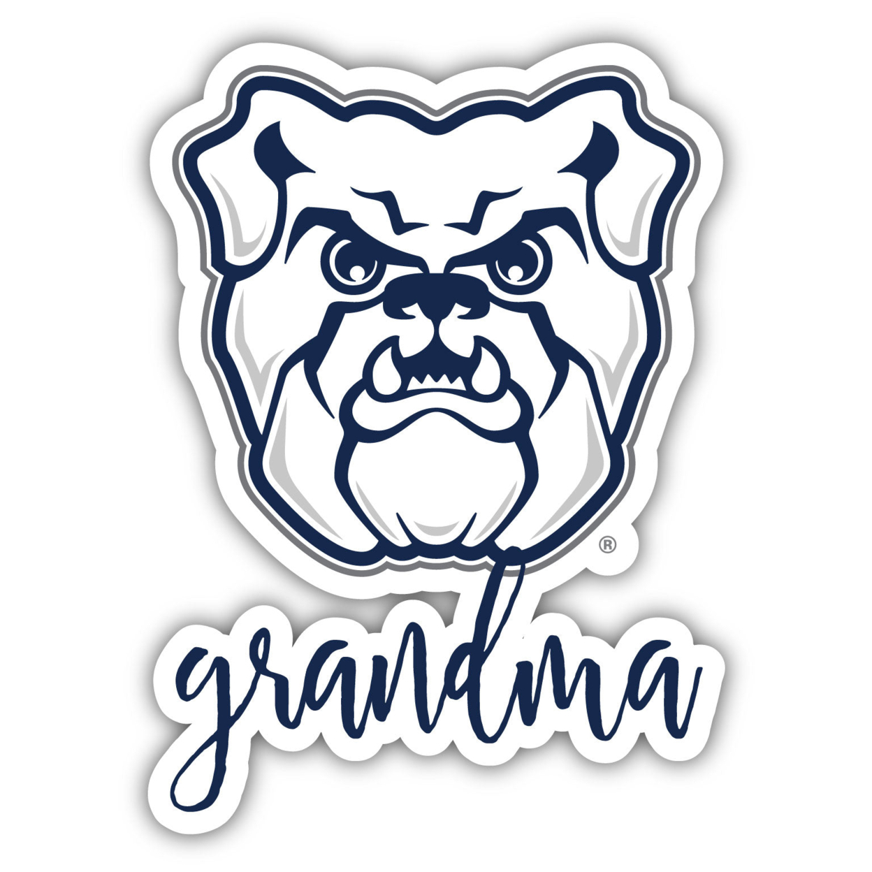 Butler Bulldogs 4 Inch Proud Grand Mom Die Cut Decal