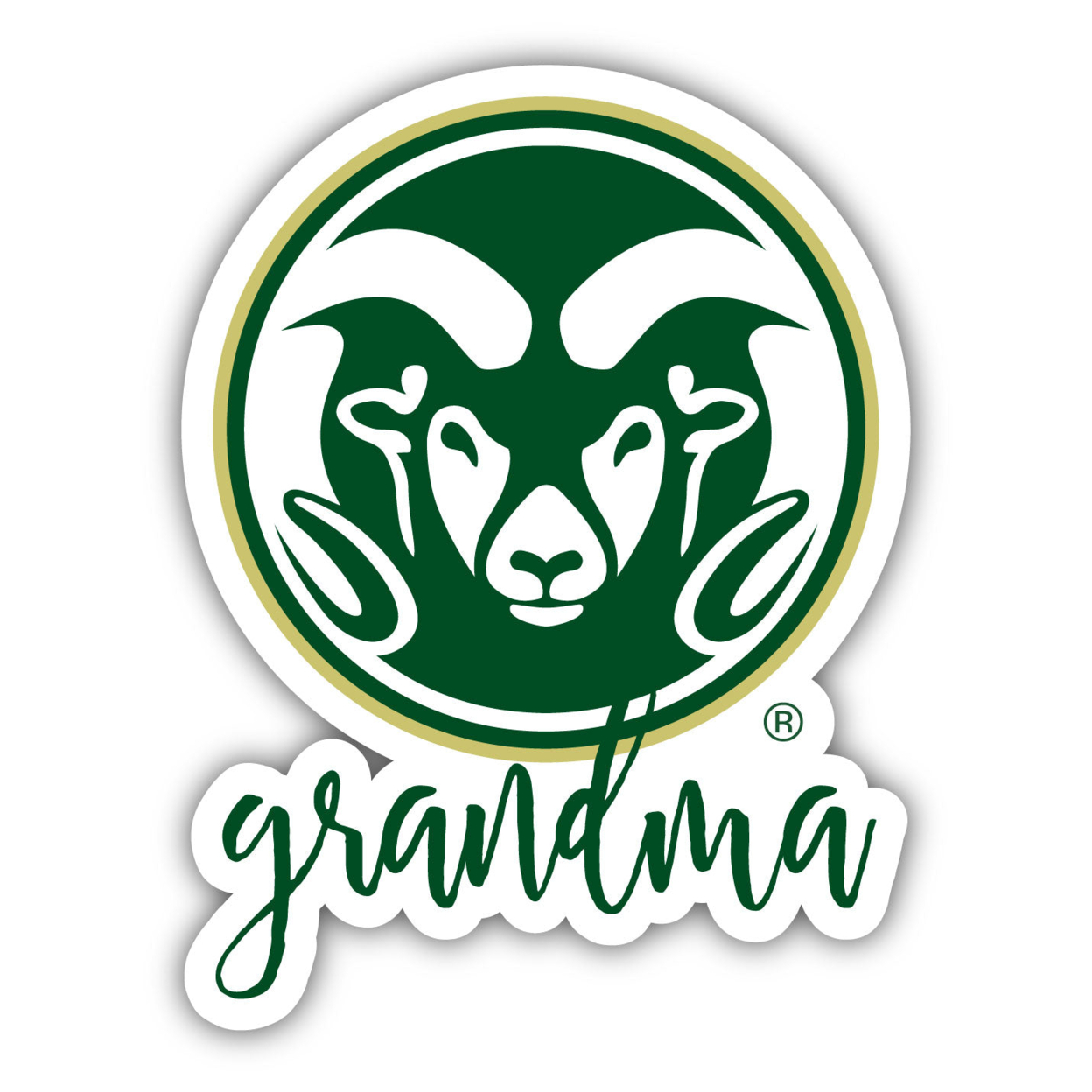 Colorado State Rams 4 Inch Proud Grand Mom Die Cut Decal