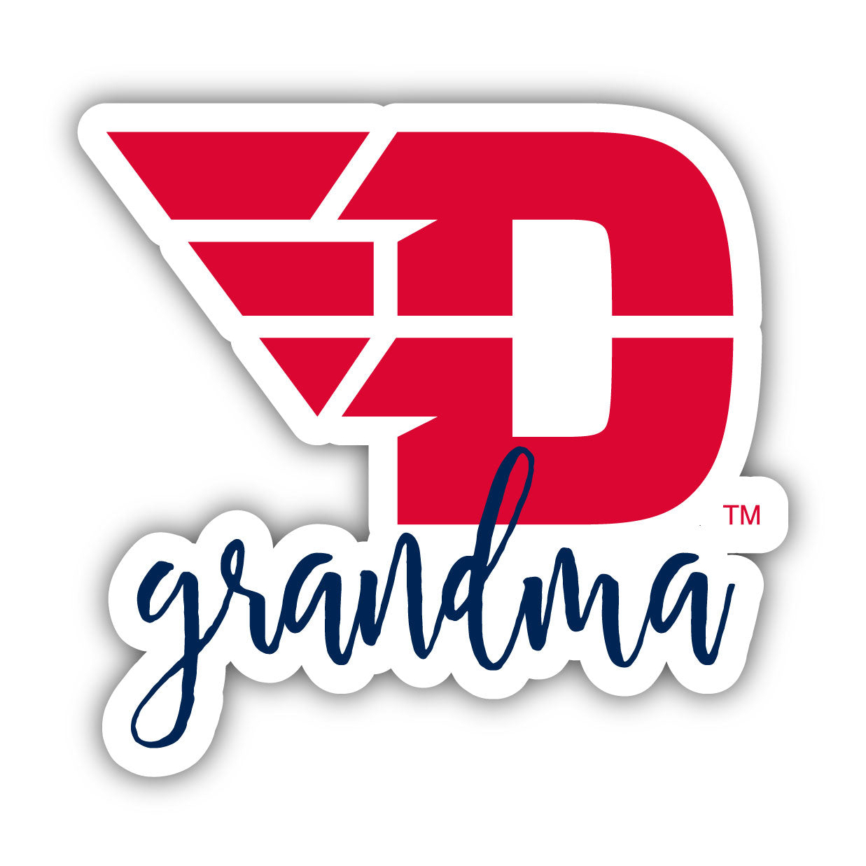 Dayton Flyers 4 Inch Proud Grand Mom Die Cut Decal