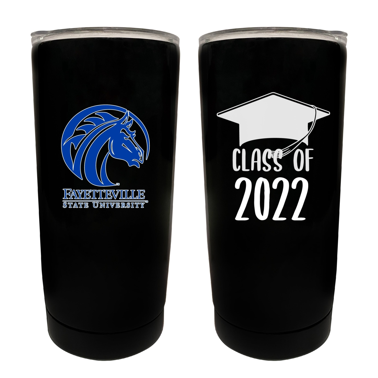Fayettville State University 16 OZ Insulated Stainless Steel Grad Tumbler Black