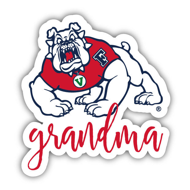 Fresno State Bulldogs 4 Inch Proud Grand Mom Die Cut Decal