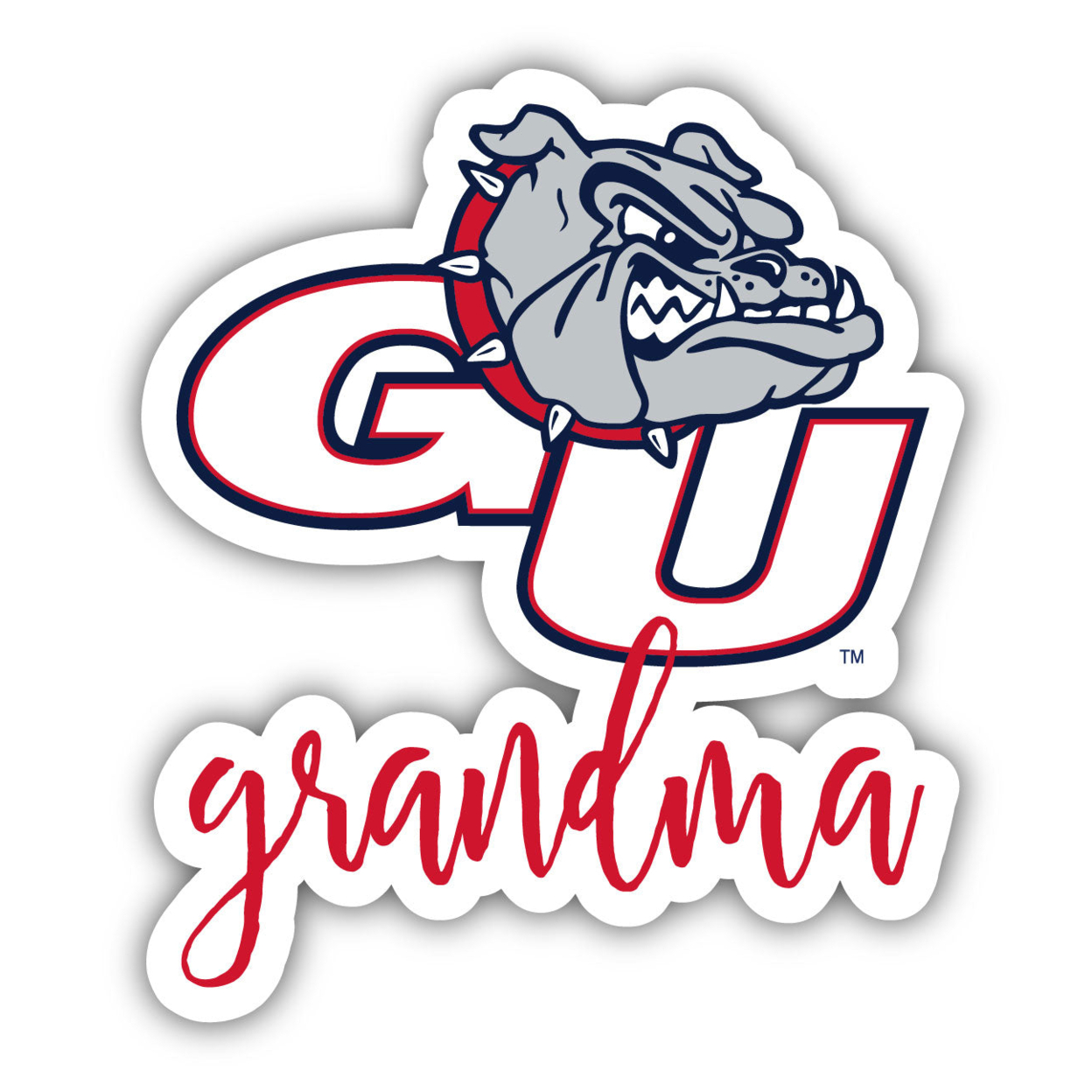 Gonzaga Bulldogs 4 Inch Proud Grand Mom Die Cut Decal