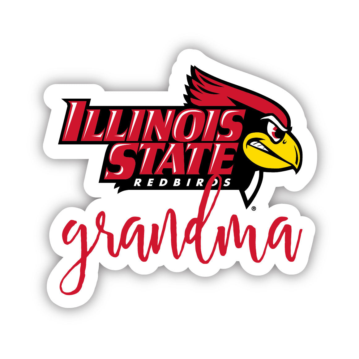 Illinois State Redbirds 4 Inch Proud Grand Mom Die Cut Decal