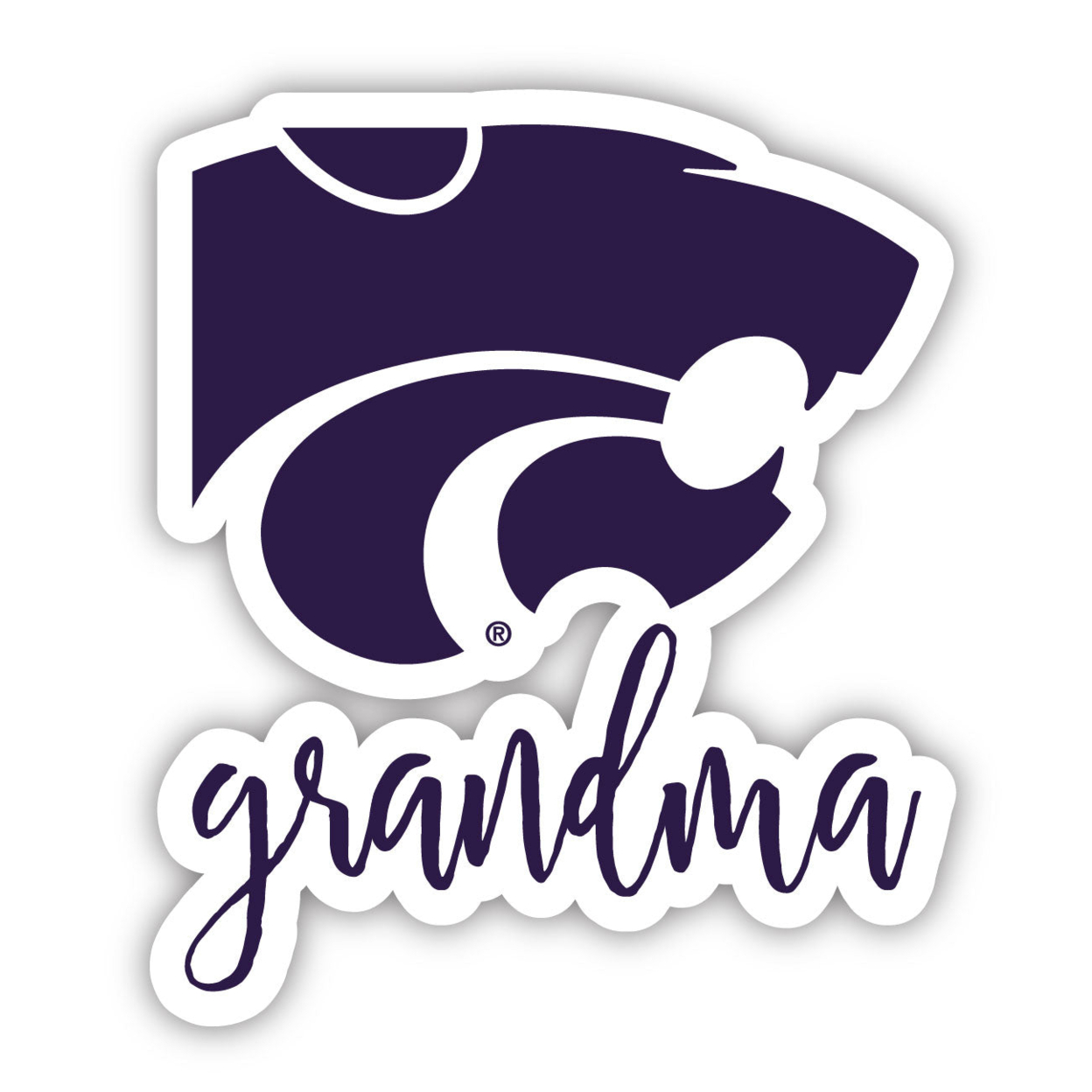 Kansas State Wildcats 4 Inch Proud Grand Mom Die Cut Decal