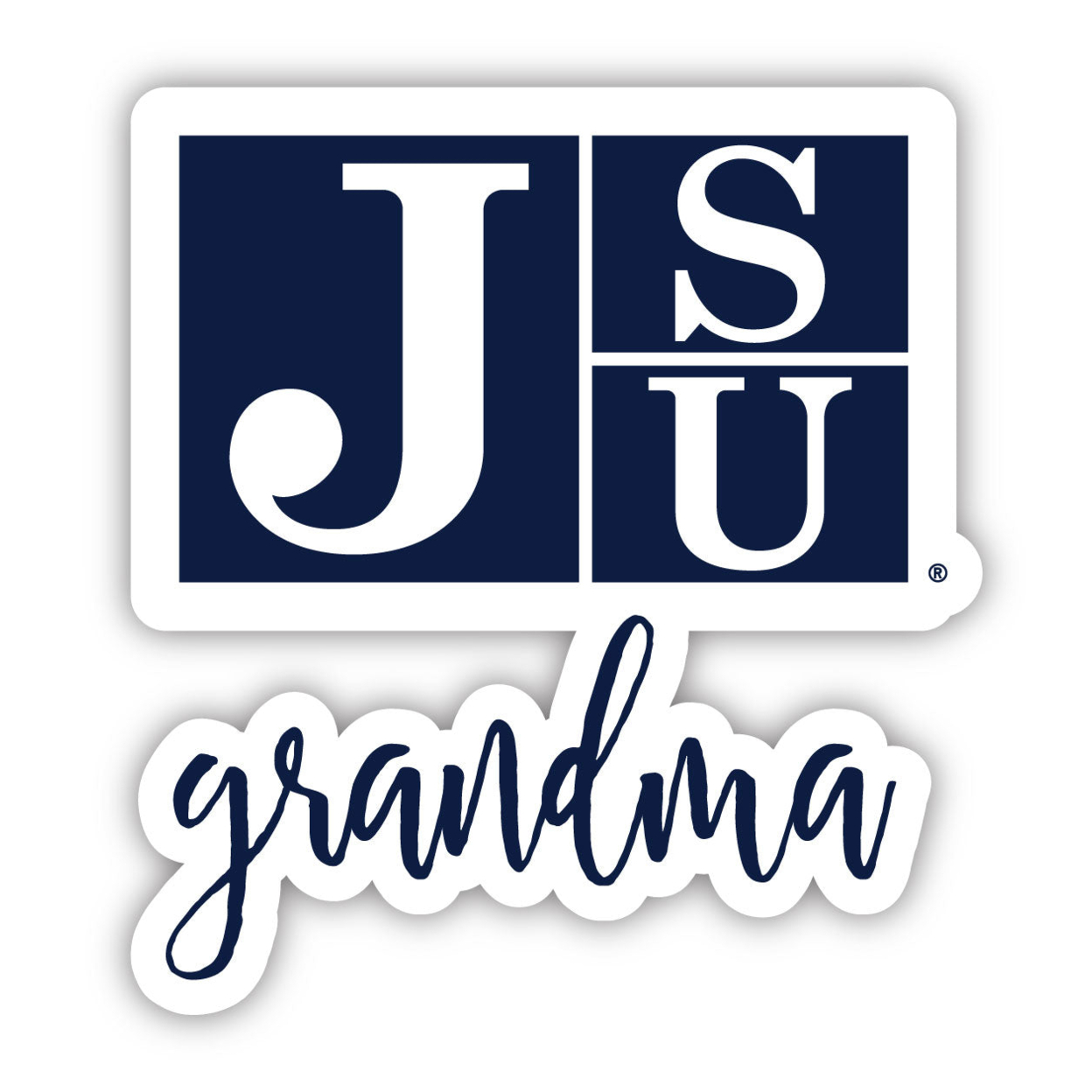 Jackson State University 4 Inch Proud Grand Mom Die Cut Decal