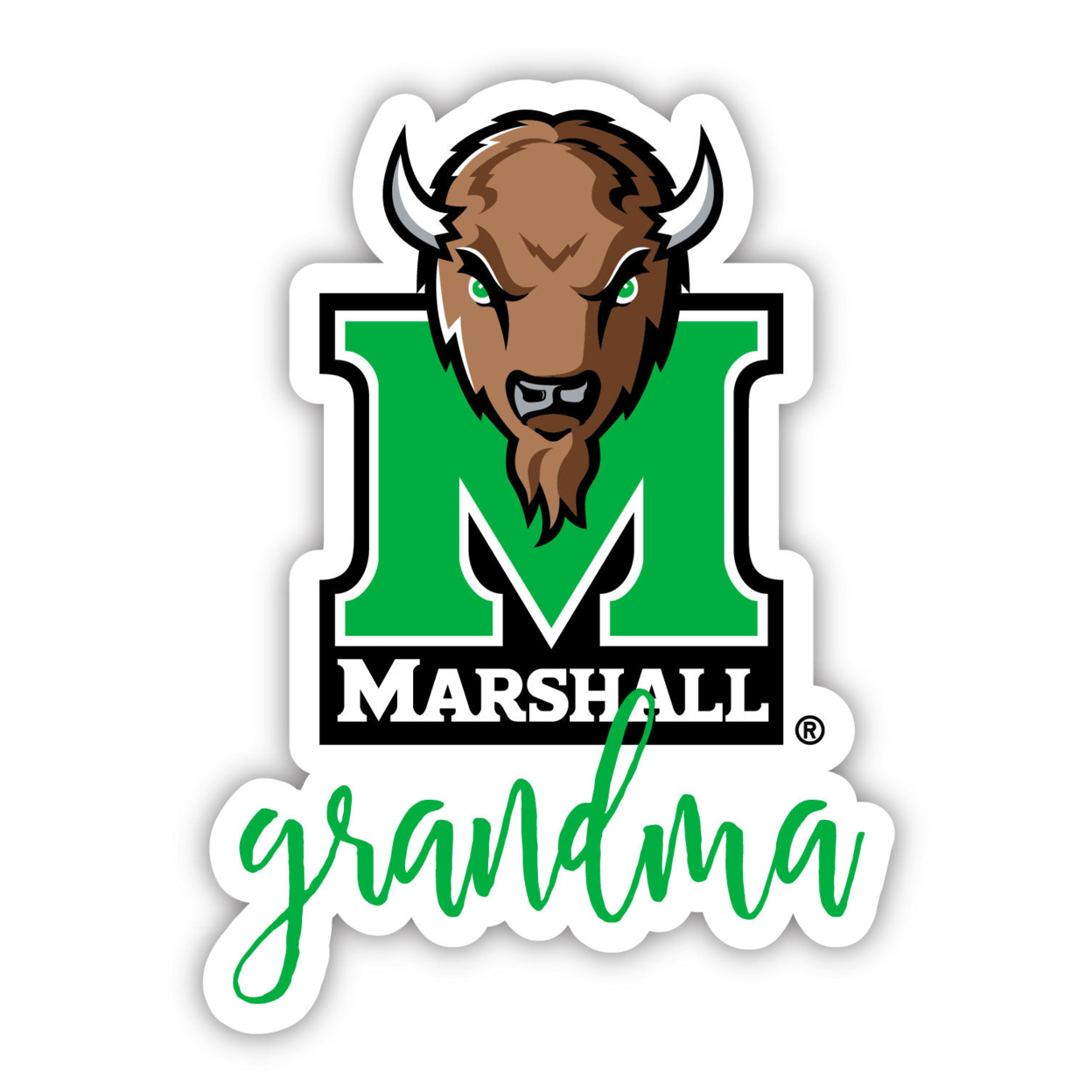 Marshall Thundering Herd 4 Inch Proud Grand Mom Die Cut Decal