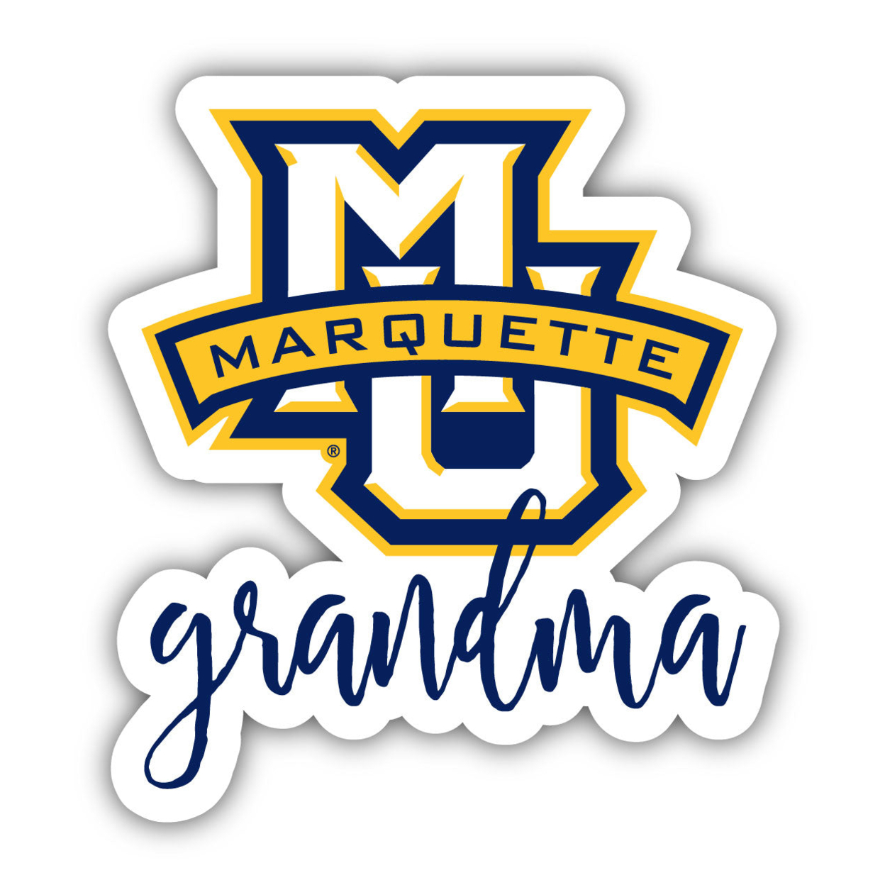 Marquette Golden Eagles 4 Inch Proud Grand Mom Die Cut Decal