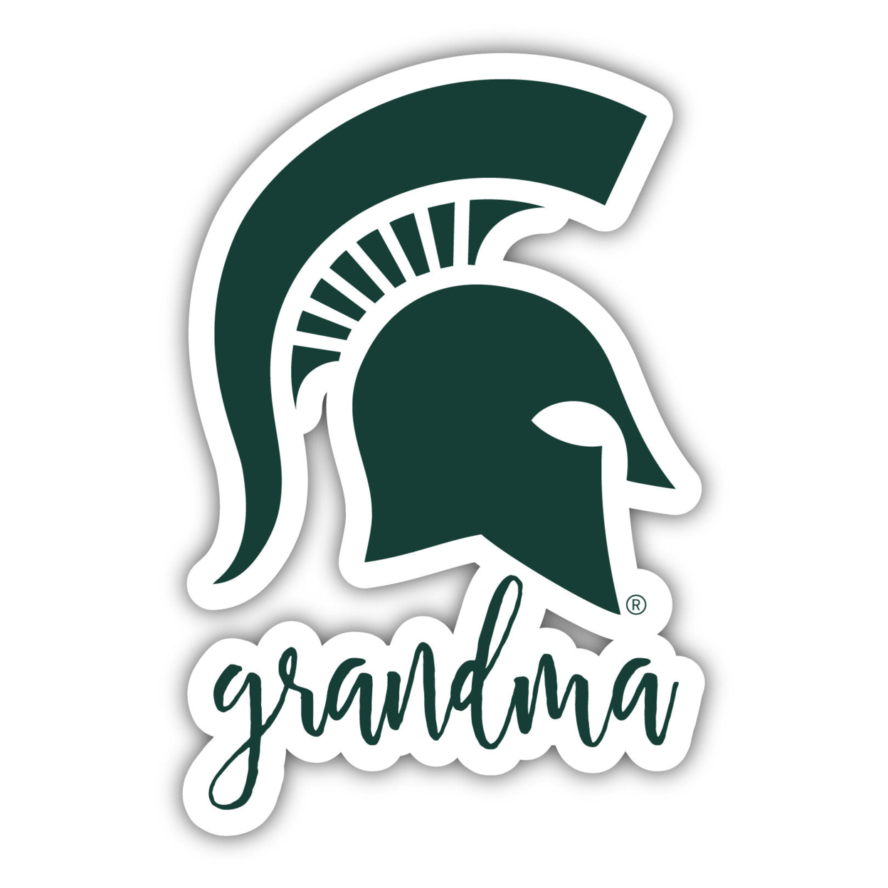 Michigan State Spartans 4 Inch Proud Grand Mom Die Cut Decal