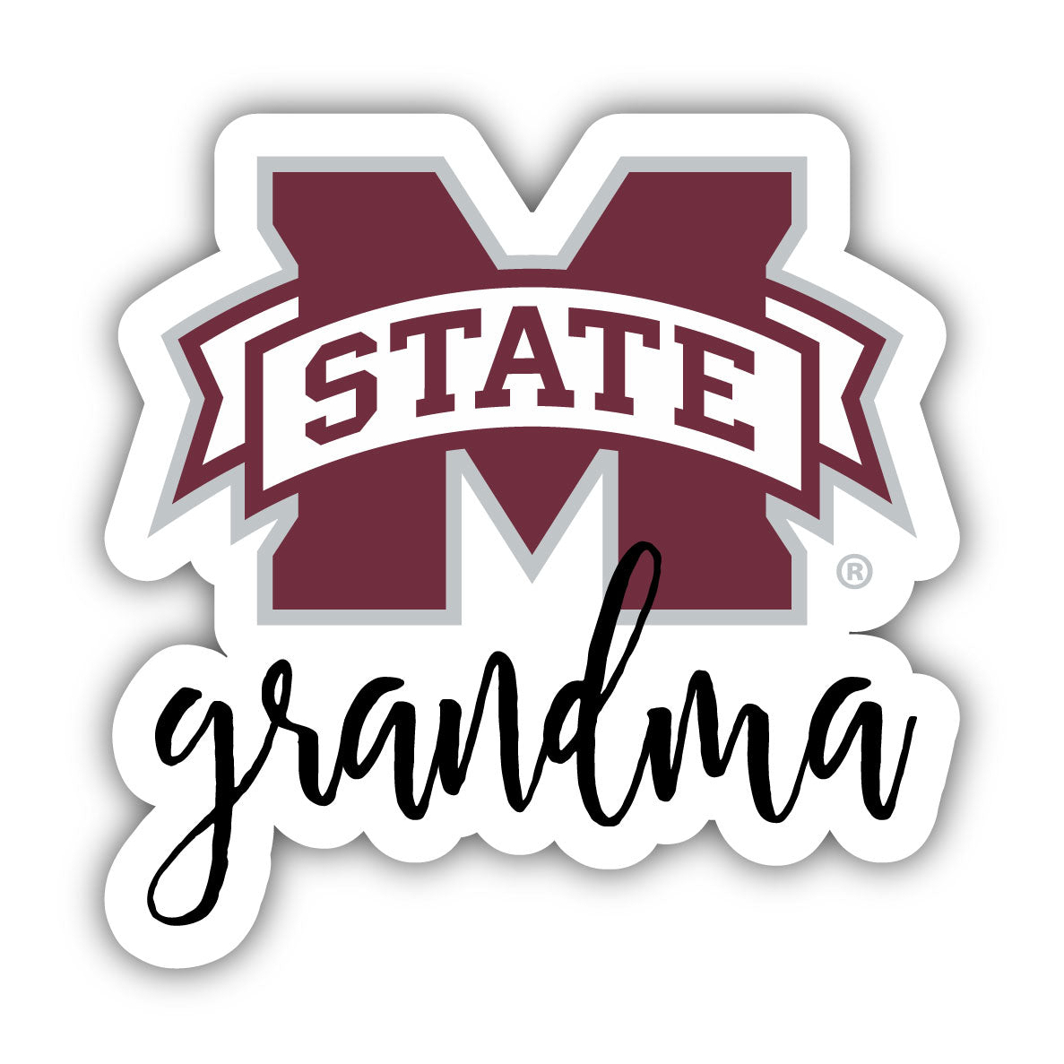 Mississippi State Bulldogs 4 Inch Proud Grand Mom Die Cut Decal