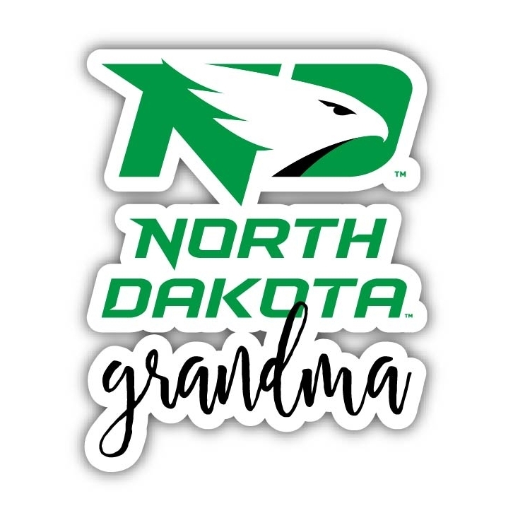 North Dakota Fighting Hawks 4 Inch Proud Grand Mom Die Cut Decal