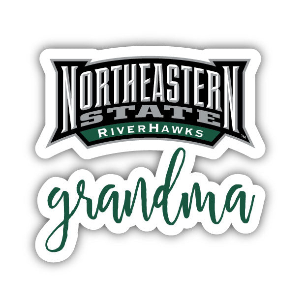 Northeastern State University Riverhawks 4 Inch Proud Grand Mom Die Cut Decal