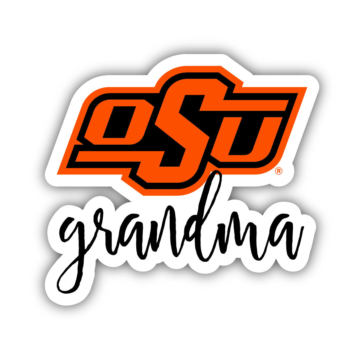 Oklahoma State Cowboys 4 Inch Proud Grand Mom Die Cut Decal