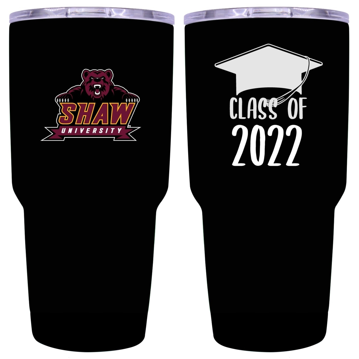 Shaw Univeristy Bears 24 OZ Insulated Stainless Steel Tumbler Black