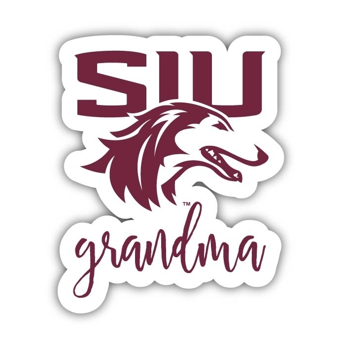 Southern Illinois Salukis 4 Inch Proud Grand Mom Die Cut Decal