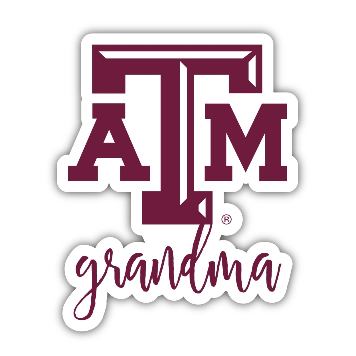 Texas A&M Aggies 4 Inch Proud Grand Mom Die Cut Decal