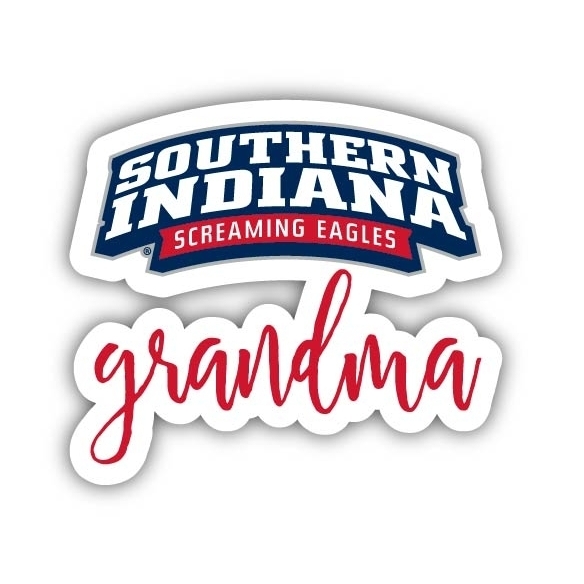 University Of Southern Indiana 4 Inch Proud Grand Mom Die Cut Decal