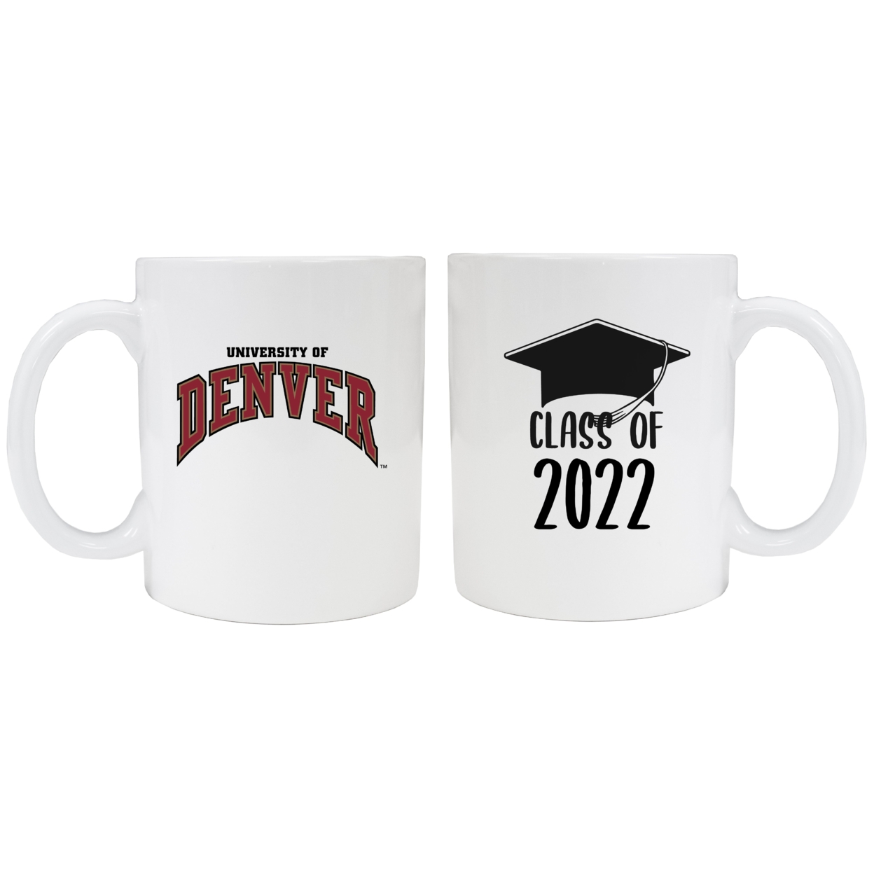 University Of Denver Pioneers Grad Ceramic Coffee Mug White