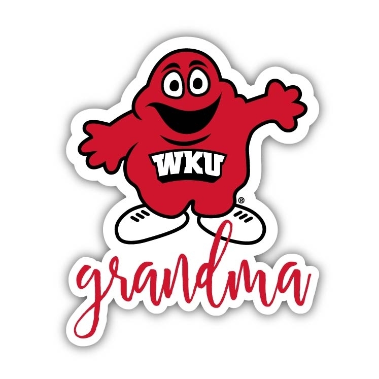Western Kentucky Hilltoppers 4 Inch Proud Grand Mom Die Cut Decal