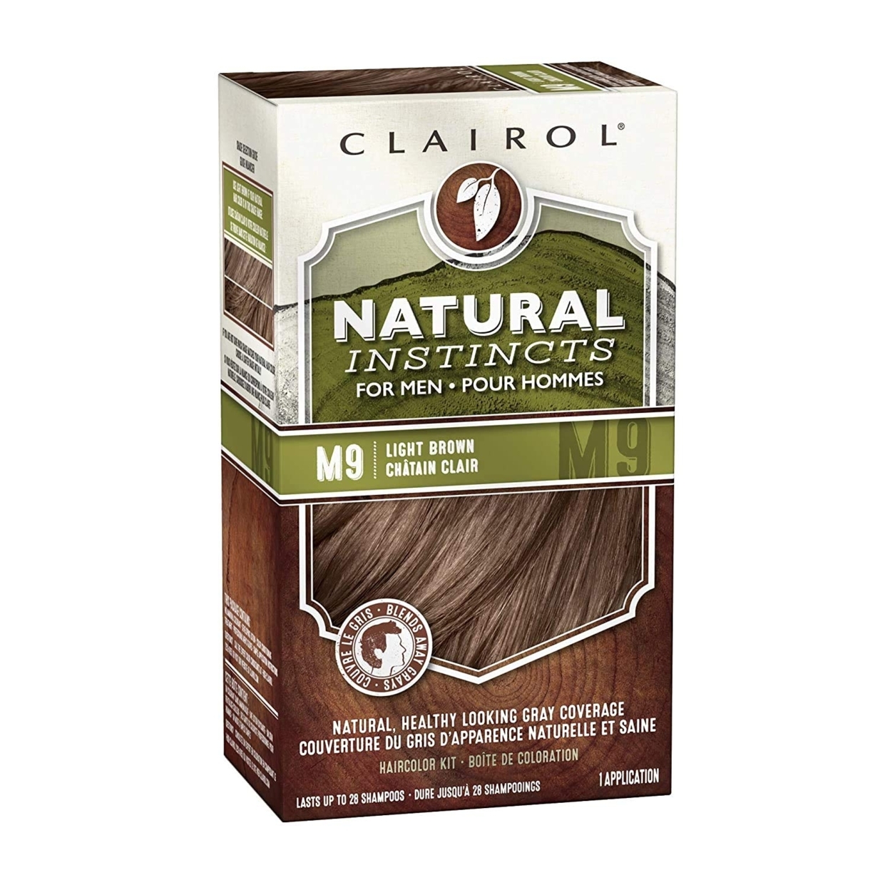 Clairol Natural Instincts Semi-Permanent Hair Dye Kit For Men, Light Brown