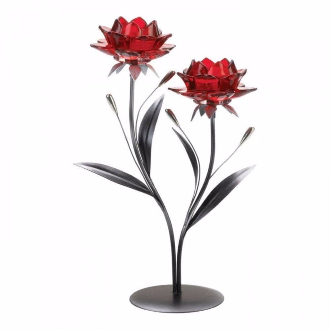 Romantic Red Flowers Candleholder - 2