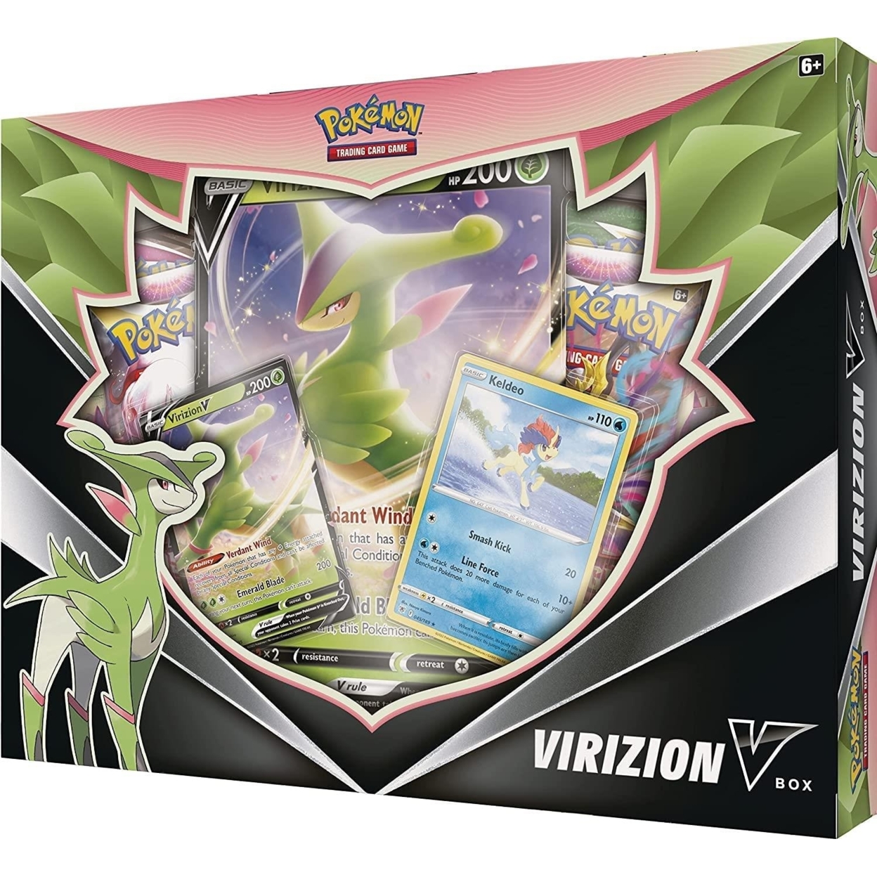 Virizion V Pokemon TCG Collection Box Booster Packs Trading Card Game Foil Cards