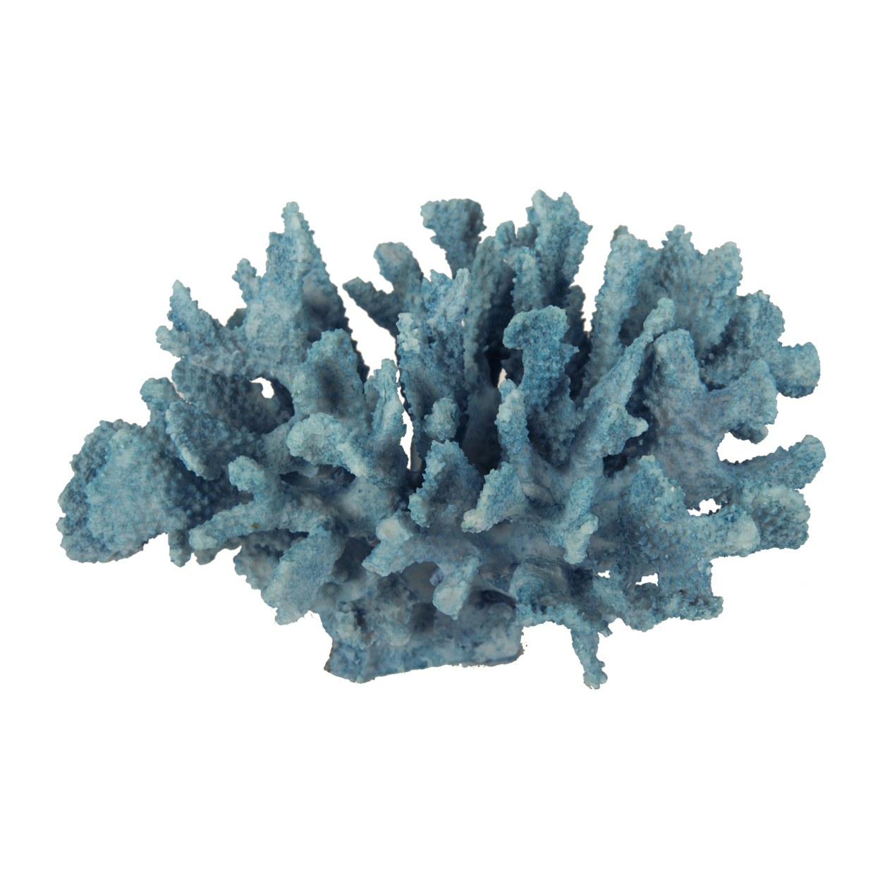 Pax 10 Inch Faux Coral Accent Tabletop Decor, Powder Blue Polyresin, Saltoro Sherpi