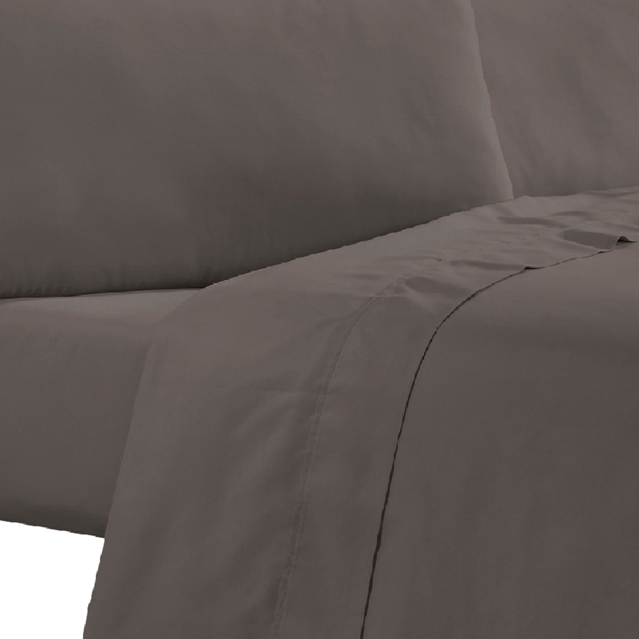 Minka 6 Piece Full Bed Sheet Set, Soft Antimicrobial Microfiber, Dark Brown- Saltoro Sherpi