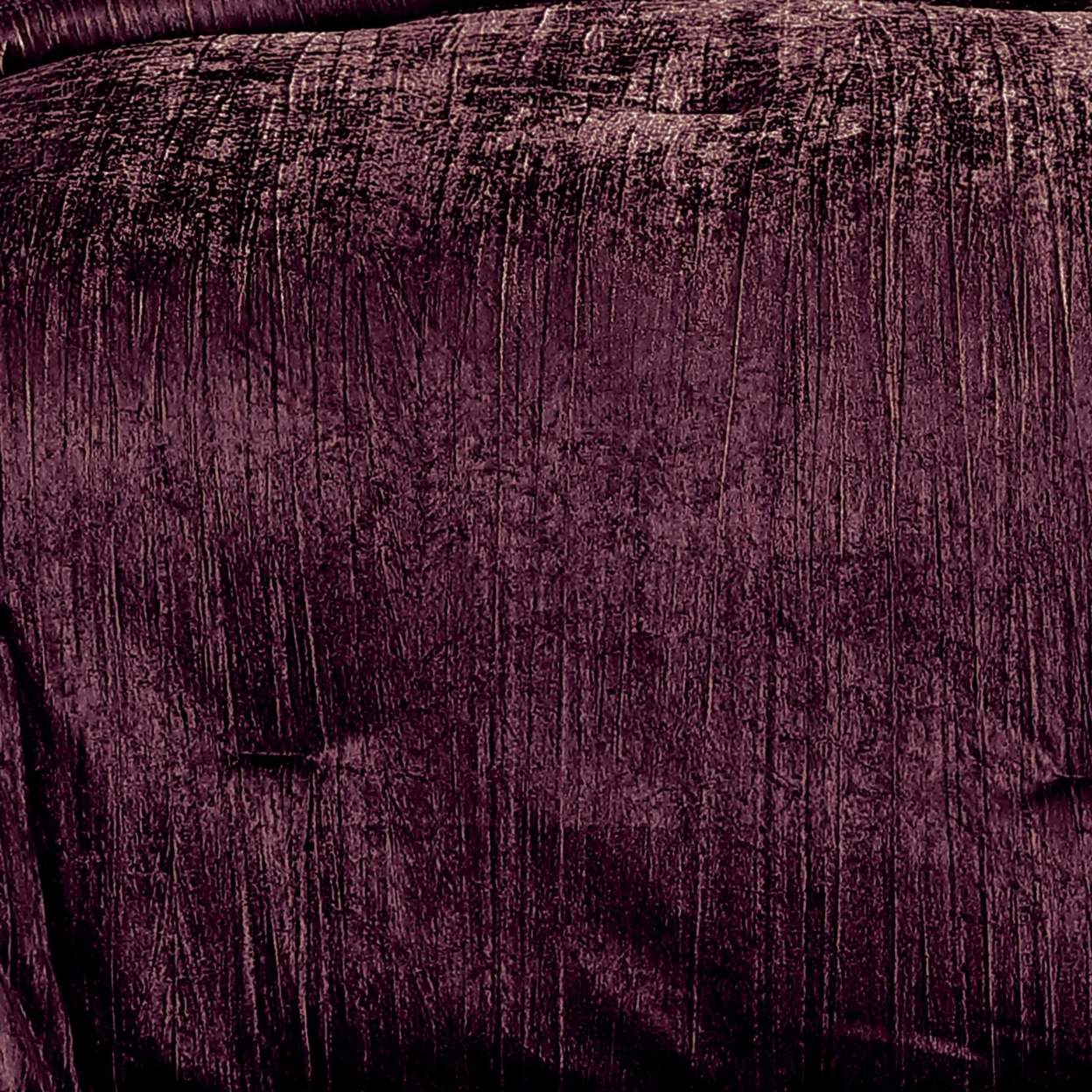 Jay 7 Piece Queen Comforter Set, Purple Polyester Velvet, Deluxe Texture- Saltoro Sherpi