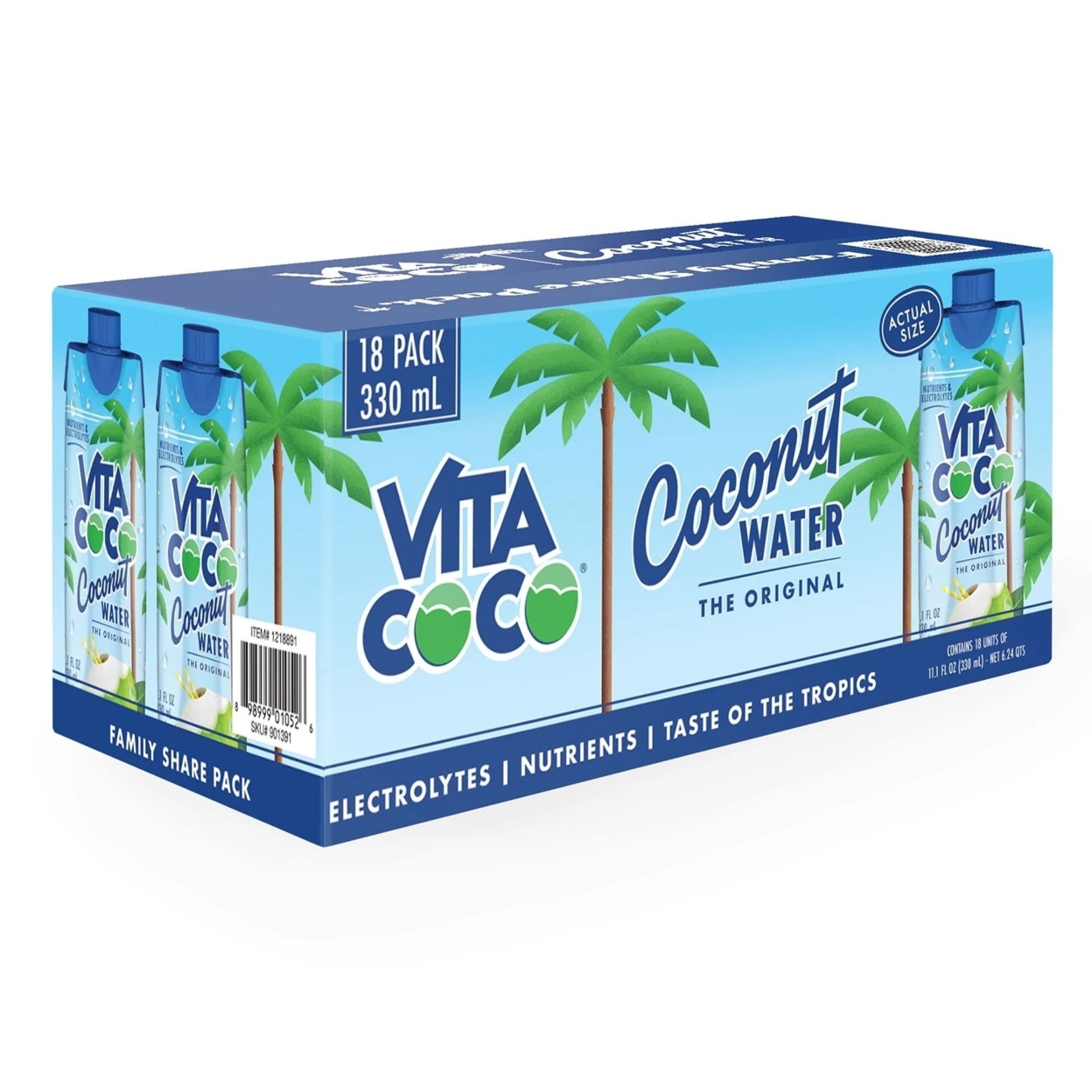 Vita Coco Coconut Water, 11.1 Fluid Ounce (Pack Of 18)
