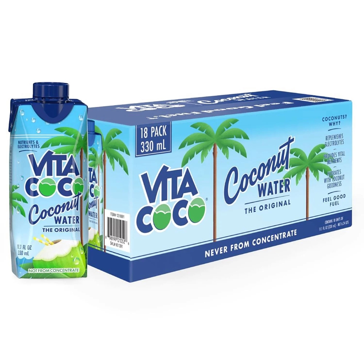 Vita Coco Coconut Water, 11.1 Fluid Ounce (Pack Of 18)