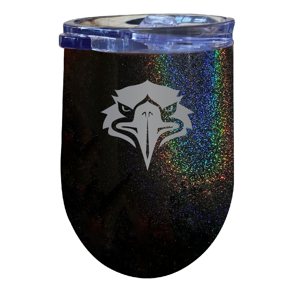 Morehead State University 12 Oz Laser Etched Insulated Wine Stainless Steel Tumbler Rainbow Glitter Black