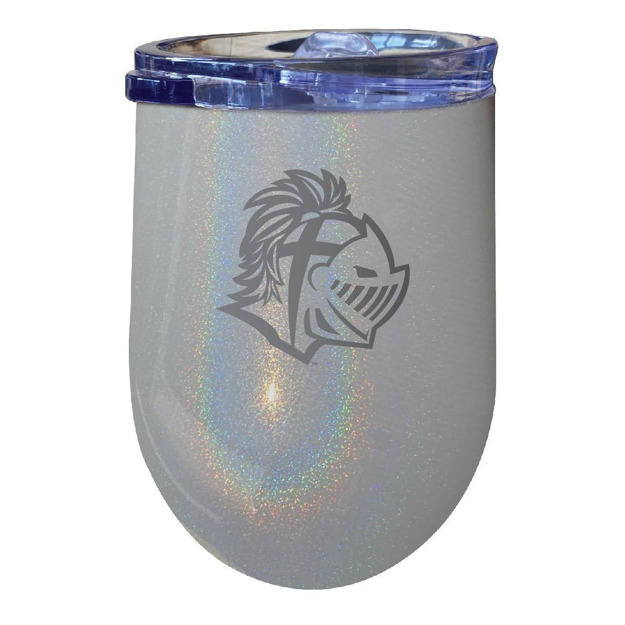 Southern Wesleyan University 12 Oz Laser Etched Insulated Wine Stainless Steel Tumbler Rainbow Glitter Grey