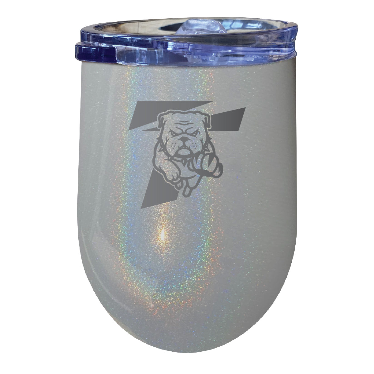 Truman State University 12 Oz Laser Etched Insulated Wine Stainless Steel Tumbler Rainbow Glitter Grey