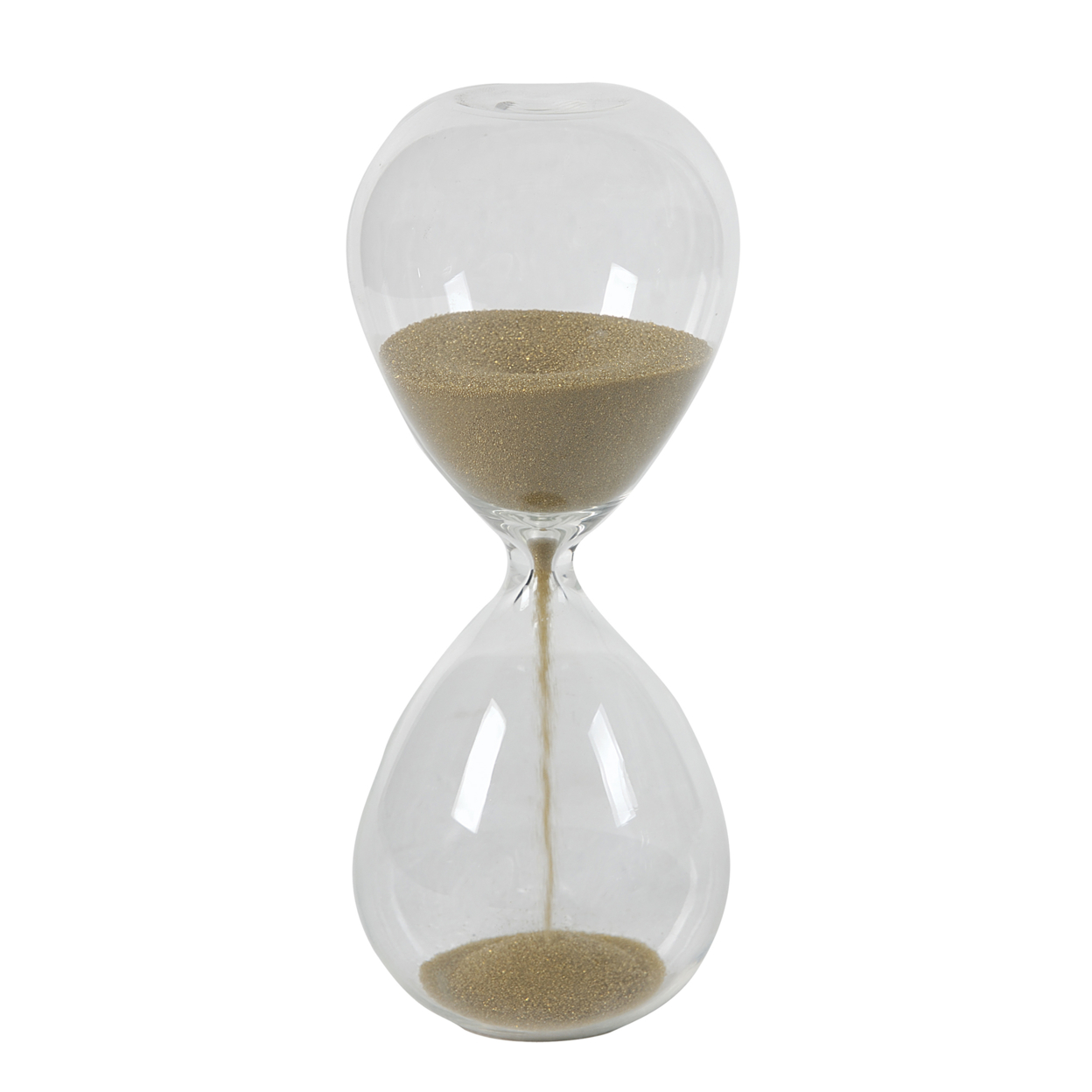 Doug 8 Inch Decorative 1 Minute Hourglass Accent Decor, Taupe Brown Sand- Saltoro Sherpi