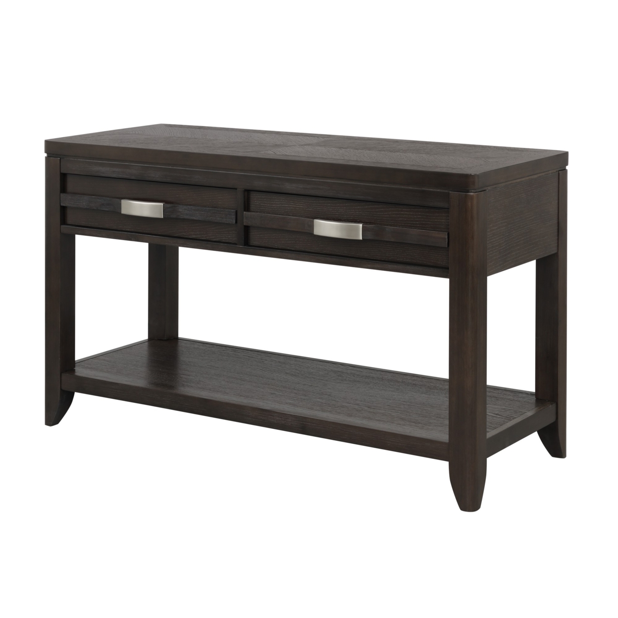 Joni 48 Inch Side Console Table, Acacia Wood, 2 Drawer, 1 Shelf, Espresso- Saltoro Sherpi