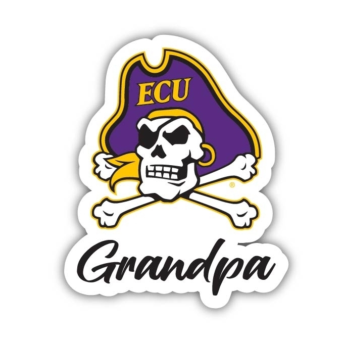 East Carolina Pirates 4 Inch Proud Grandpa Die Cut Decal