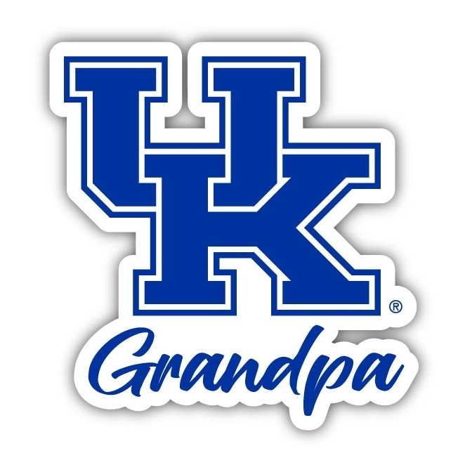Kentucky Wildcats 4 Inch Proud Grandpa Die Cut Decal