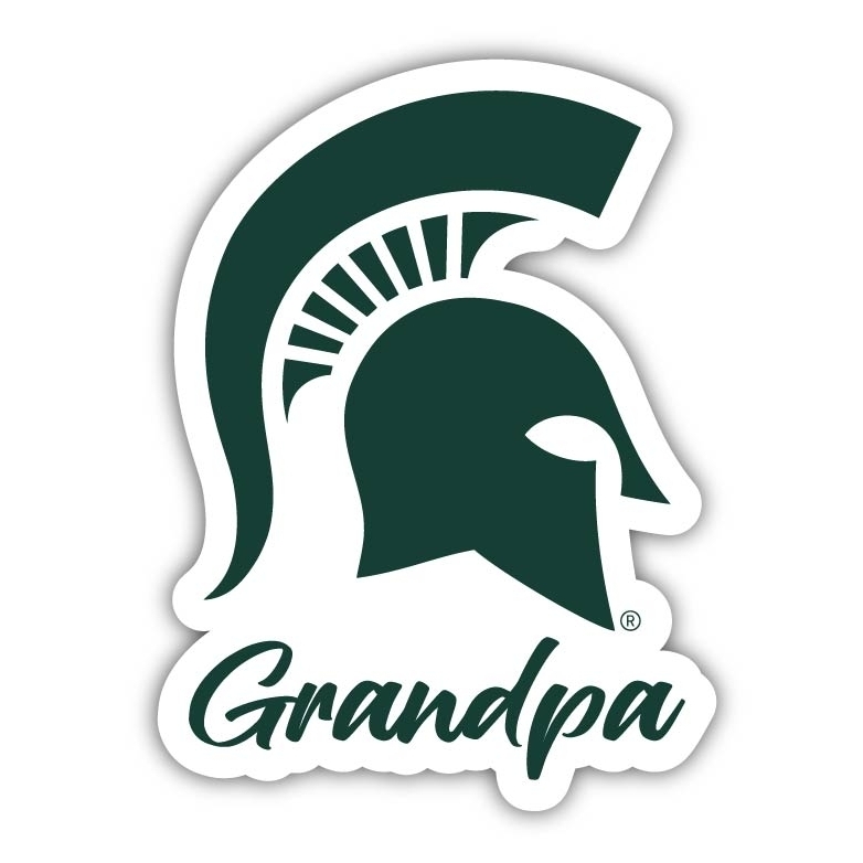 Michigan State Spartans 4 Inch Proud Grandpa Die Cut Decal