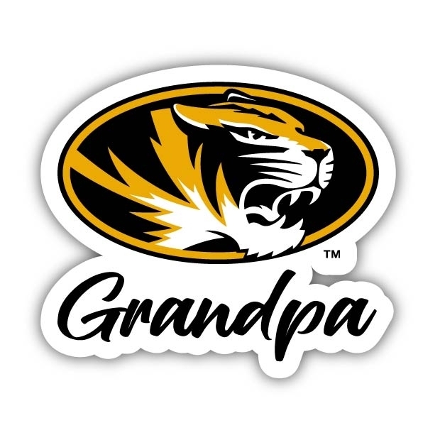 Missouri Tigers 4 Inch Proud Grandpa Die Cut Decal