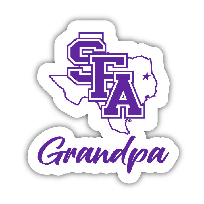 Stephen F. Austin State University 4 Inch Proud Grandpa Die Cut Decal